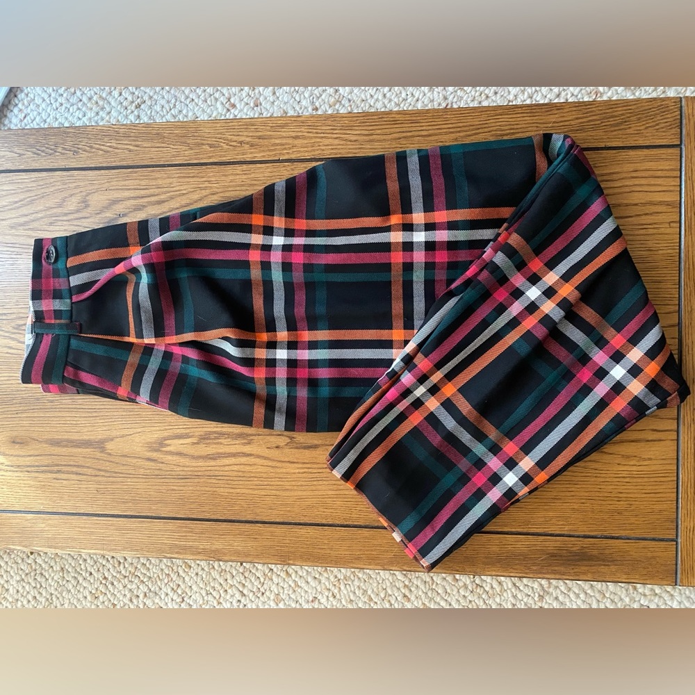 Plaid ASOS cigarette pants